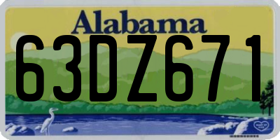 AL license plate 63DZ671