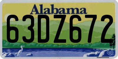 AL license plate 63DZ672