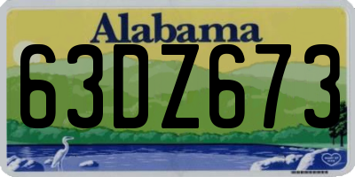 AL license plate 63DZ673