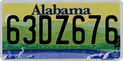 AL license plate 63DZ676