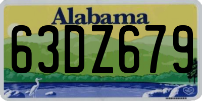 AL license plate 63DZ679