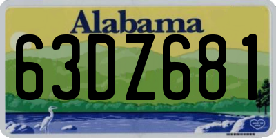 AL license plate 63DZ681
