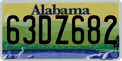 AL license plate 63DZ682