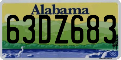 AL license plate 63DZ683