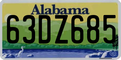AL license plate 63DZ685