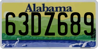 AL license plate 63DZ689