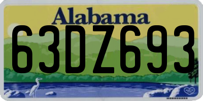 AL license plate 63DZ693
