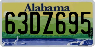AL license plate 63DZ695