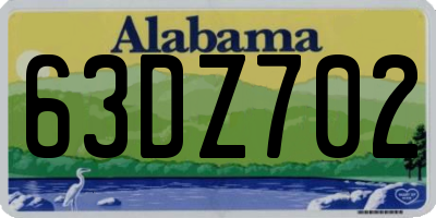 AL license plate 63DZ702