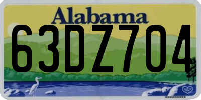 AL license plate 63DZ704