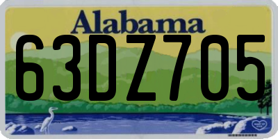 AL license plate 63DZ705