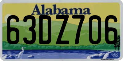 AL license plate 63DZ706