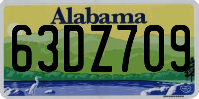 AL license plate 63DZ709