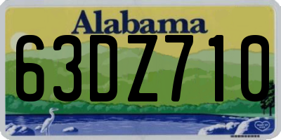 AL license plate 63DZ710