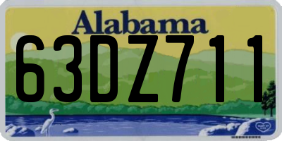 AL license plate 63DZ711