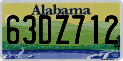 AL license plate 63DZ712