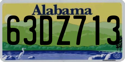 AL license plate 63DZ713