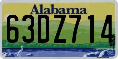 AL license plate 63DZ714