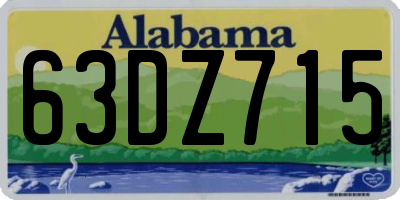 AL license plate 63DZ715