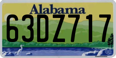 AL license plate 63DZ717