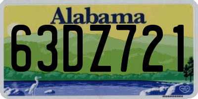 AL license plate 63DZ721