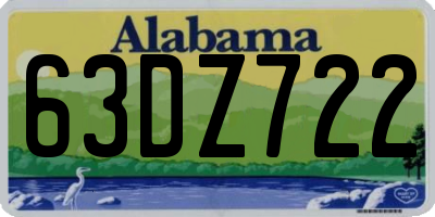AL license plate 63DZ722