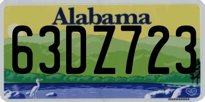 AL license plate 63DZ723