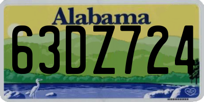 AL license plate 63DZ724