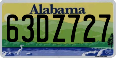 AL license plate 63DZ727