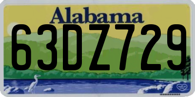 AL license plate 63DZ729