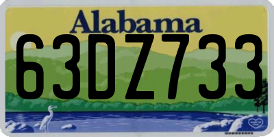 AL license plate 63DZ733