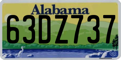 AL license plate 63DZ737
