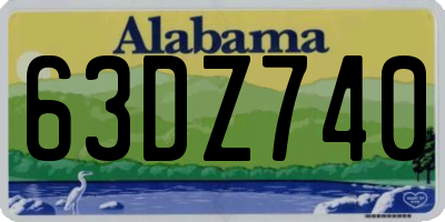AL license plate 63DZ740