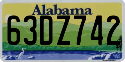 AL license plate 63DZ742