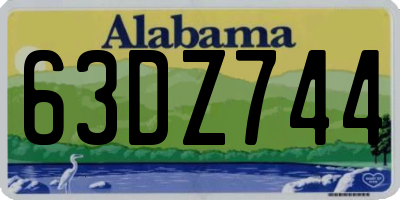 AL license plate 63DZ744