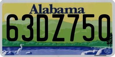 AL license plate 63DZ750