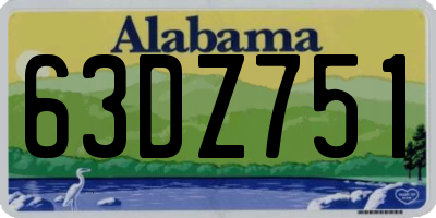AL license plate 63DZ751
