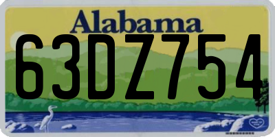 AL license plate 63DZ754