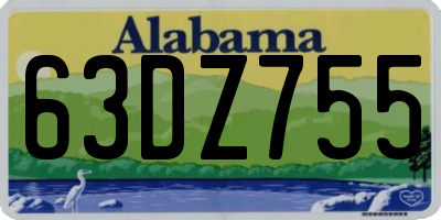 AL license plate 63DZ755
