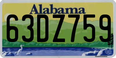 AL license plate 63DZ759