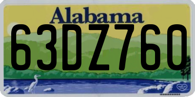 AL license plate 63DZ760