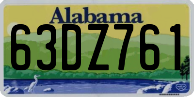 AL license plate 63DZ761