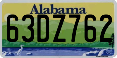 AL license plate 63DZ762