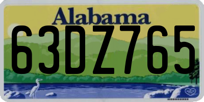 AL license plate 63DZ765