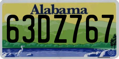AL license plate 63DZ767