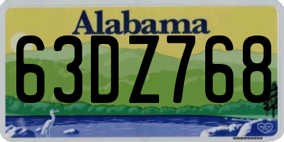 AL license plate 63DZ768