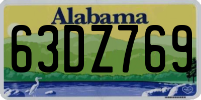 AL license plate 63DZ769