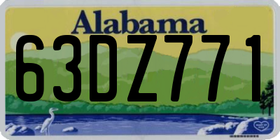 AL license plate 63DZ771