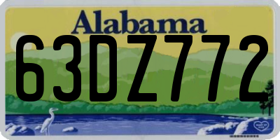 AL license plate 63DZ772