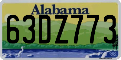 AL license plate 63DZ773